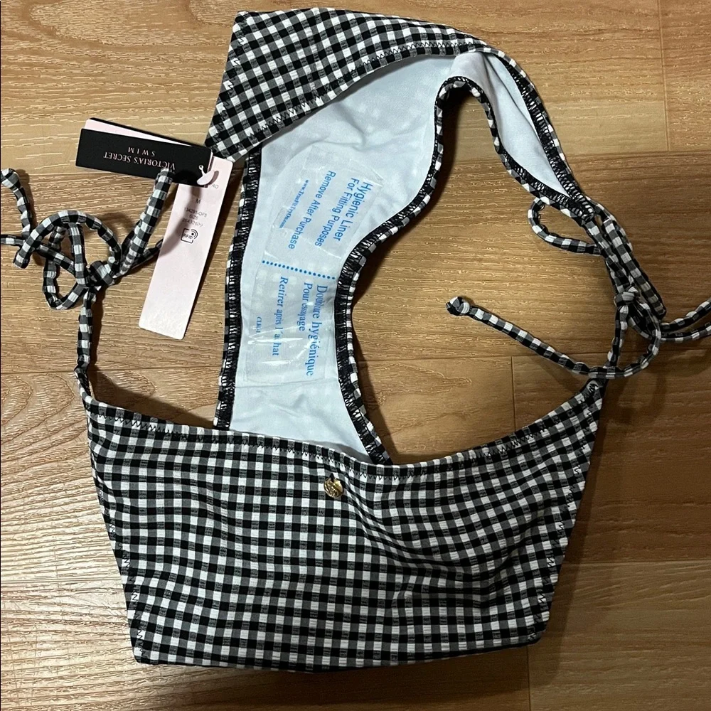 Victoria's Secret Black and White Gingham Bikini Bottom - Picture 4 of 5